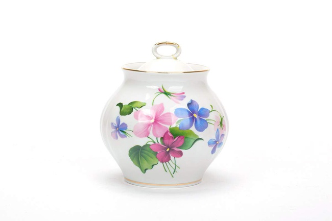 Сервиз чайный 15 предм. Белый лебедь Фиалки