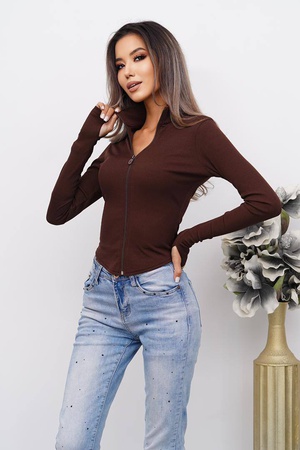 Лонгслив женский на молнии