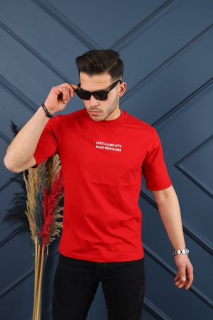 Мужская футболка полу оверсайз