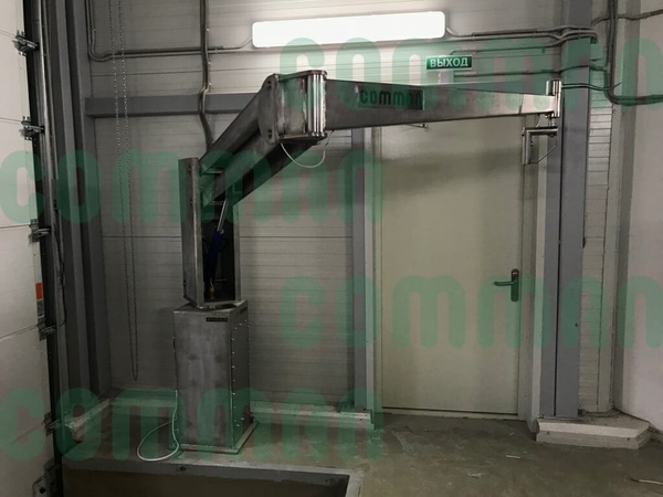 Гидравлический манипулятор (рука) предназначен для погрузки/разгрузки мясных туш, полутуш, четвертин (крс, свиней, мрс) до 300 кг