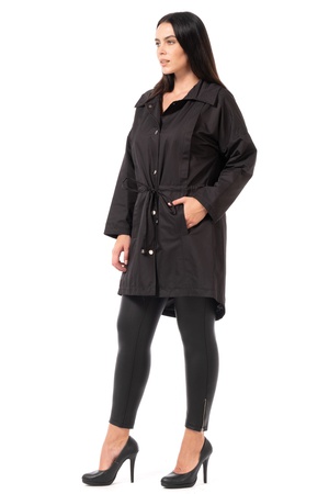 Büyük Beden Beli Büzgülü Parka