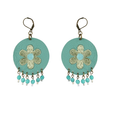 W-113N  Кожаная серьга