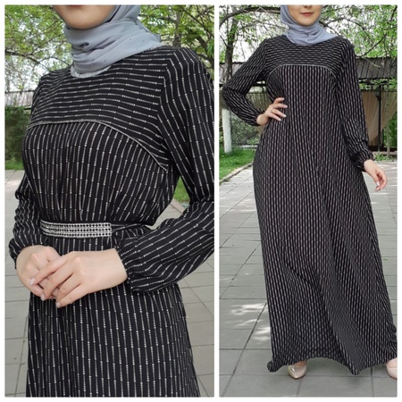 Платье трапеция, украшенная камнями и стразами по поясу