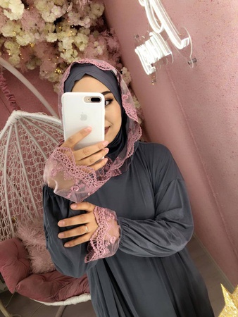 Намазники  с дорогим кружевом пришитым Химаром + капюшон  🌸🧕размер стандарт от 42-52 размера широкий  🌸ткань калифорния  🌸