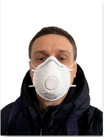 Полумаска, фильтрующая (чашеобразная) с клапаном выдоха, модель N95, класс защиты FFP3 NR D