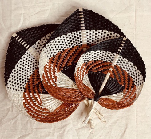 Bambu El Yelpazesi, Bambu Duvara Asılan Dekor, Dokuma Dekoratif Bambu