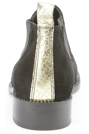 حذاء N118 من جلد الغزال باللون الأسود