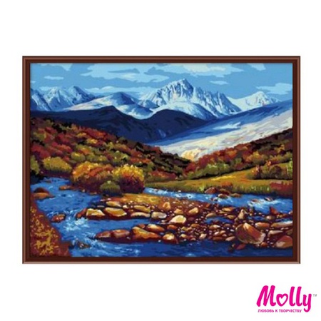 Sayılarla boyama Dağ nehri