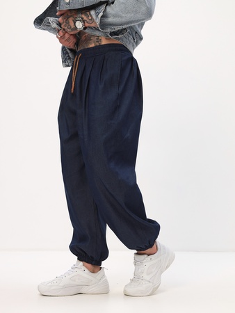 Штаны Джинсовые укороченные широкие