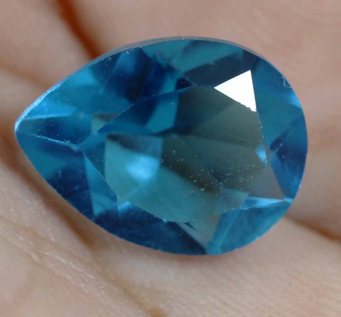Beautiful Certified 100% Natural Pear Shape SKY BLUE TOPAZ Loose Gemstone