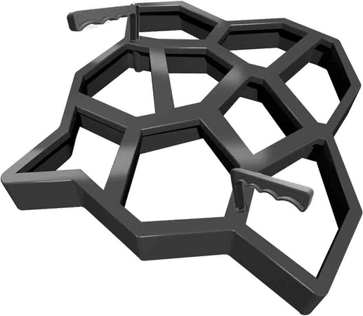 Пластиковая форма для садовой дорожки Замковый Камень 60x60x6 см с ручками