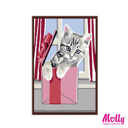 Раскраска по номерам Котёнок