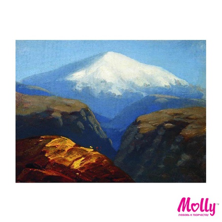 Sayılarla boyama Kuindzhi. Elbruz öğleden sonra