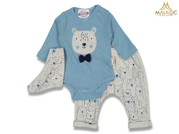 NECİXS 2924-ERKEK 3/6 AY CUTE BEARS BADİLİ TAKIM