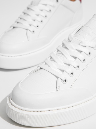 Кожаные кеды / кроссовки ручной работы из 100% итальянской кожи Made in Europe