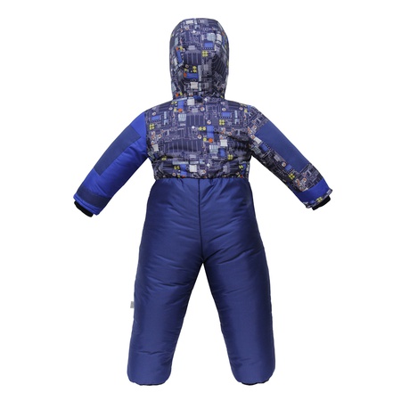 Spor şık mavi tekno baskı