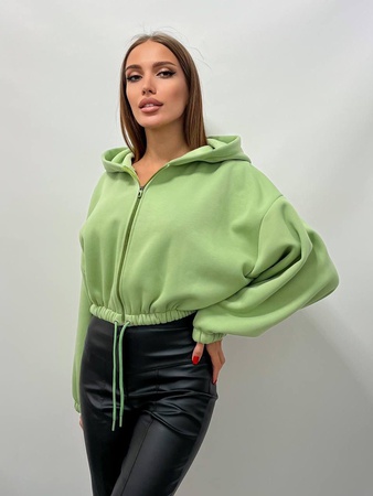 Kısa kollu kapüşonlu üst