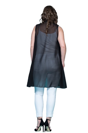 Büyük Beden Şifon Yelek