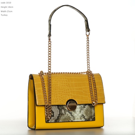 Lamis markası yılan desenli omuz bayan çantası
