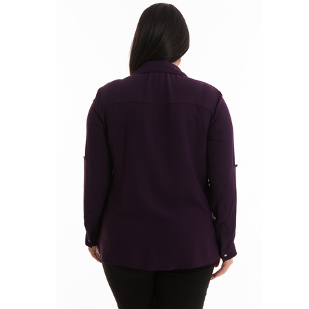 Büyük Beden Klasik Krep Gömlek