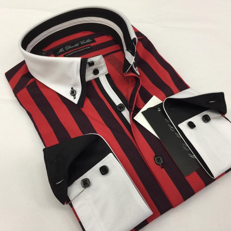 двойной воротник мужские рубашки