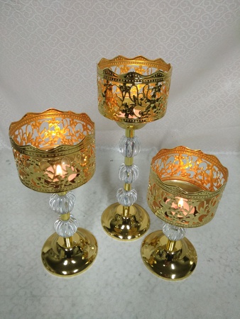 Üçlü şamdan seti