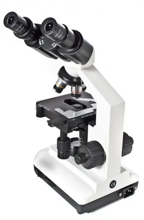 Binoküler biyolojik mikroskop, objektifler 4x, 10x, 40x, 100x