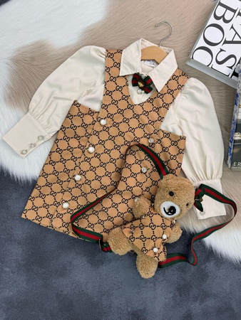 🔥NEW SEASEON🔥Guccı 3’lü Takım  *✏️Gömlek-Baskılı Guccı Dokuma elbise-Çanta 👌*high quality* 4’lü seri* 📌GRAMAJLI ÇOK KALİTELİ TAKIM