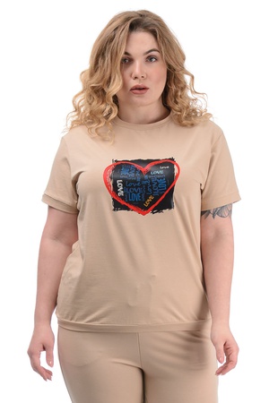 Женский трикотажный костюм футболка/бриджи