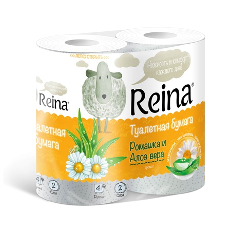 Tuvalet kağıdı Reina Aroma Papatya ve aloe vera 2 kat 4 adet / paket