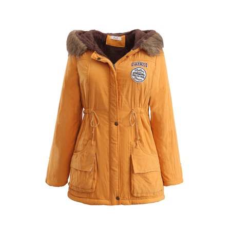 Новый Модный Плюс Размер 16 Цветов Толстые Пиджаки Твердый Меховой Воротник Зимние Парки Женские Пальто