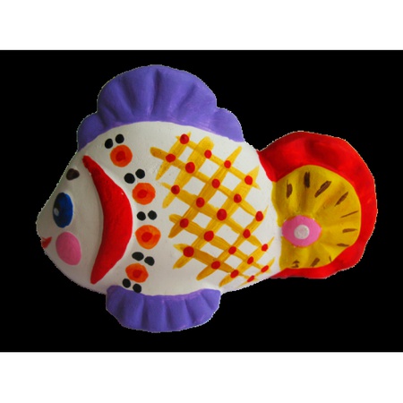 Гипсовая фигурка Дымковская Рыбка (Д85*Ш50*В55 мм)