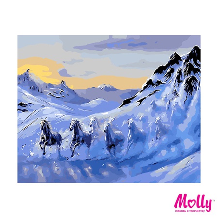 Картина по номерам На зимних склонах