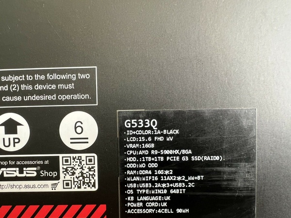 ASUS ROG Strix Scar 17 G733 17.3 (Ryzen 9 5900HX, 32GB, RTX 3080, 2TB SSD).