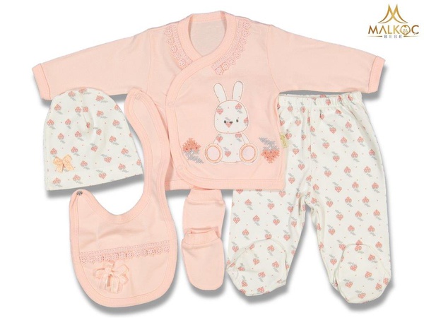 BABYİM 1239-KIZ 0/3 AY OTURAN TAVŞAN 5'Lİ ZIBIN