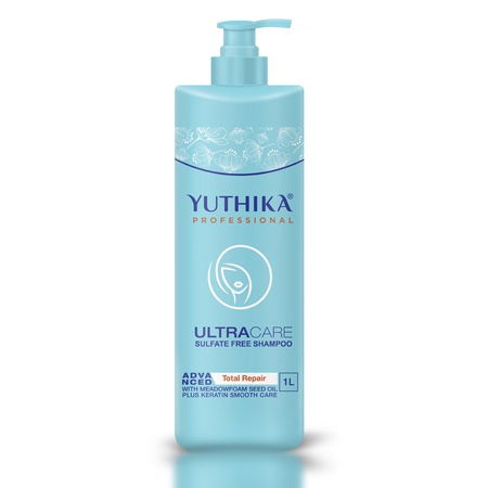 Yuthika Professional Ultracare Sulfate Free Shampoo For Women & Men (1000 ml & 250ml), Total Repair for Damaged, Dry & Frizzy Hair, Perfect For Daily Use