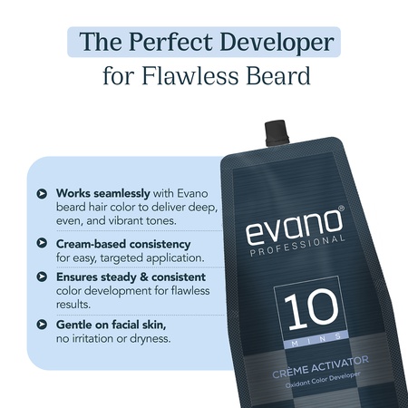 EVANO Professional Activator Developer For Beard Color For Men 500ml |10 Minute | Perfect For Beard Colour