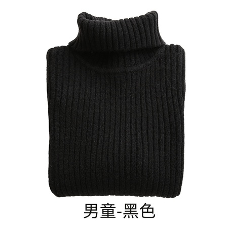 Sonbahar ve kış çocuk giyim yeni çocuk kazakları erkek ve kız çocuklar için kalınlaşmış yün örme kazak yüksek yakalı alt kazak