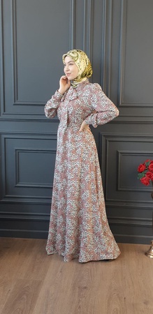 Платья "галстук"  отрезное по талии с расклешенной юбкой