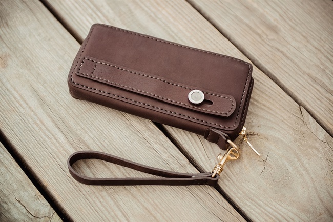 Кожаный клатч ручной работы