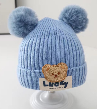 Bebek şapkası (sevimli ve süper sevimli yenidoğan örgü şapka)