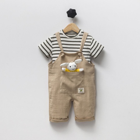 Оптовый комплект из двух частей комбинезона и футболки для мальчика 6-18 мес.