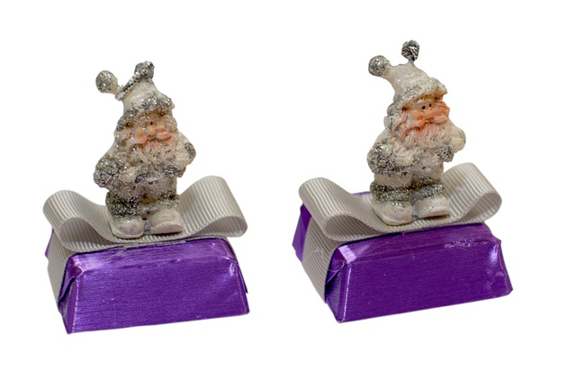 Декоративная конфетат "Санта серебро"