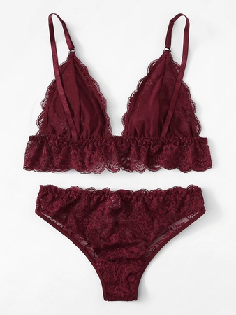 Ресницы Кружевные Подвязки Комплект Белья