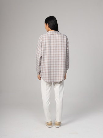 Рубашка в клетку (вискоза) и стильные брюки (двунитка).