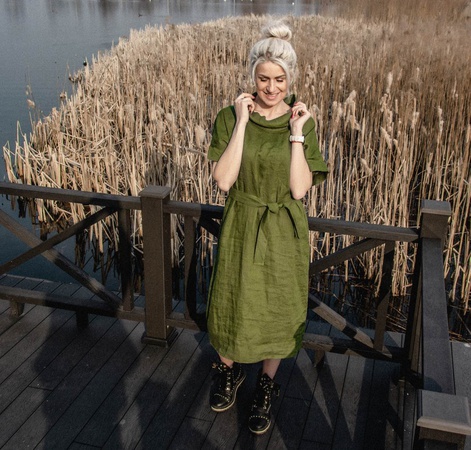 Платье льняное Оверсайз