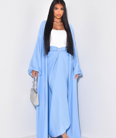 Абайя с юбкой для повседневной носки из японского шёлка