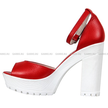 Босоножки 6217 красные,натуральная кожа