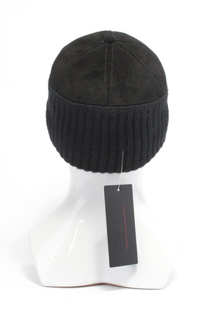 Бейсболка из замши с трикотажем 870111