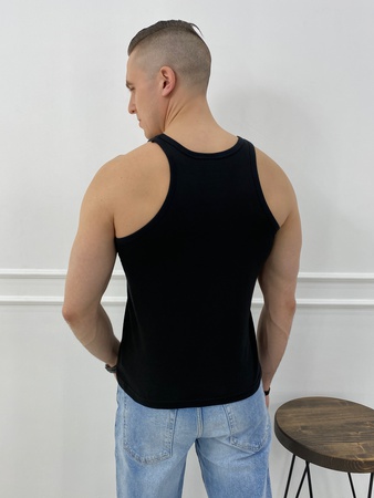 Майка мужская черная